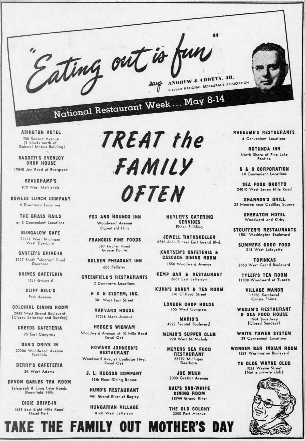 Devon Gables (Port O Three) - Nice List Of Detroit Area Restaurants From May 1950